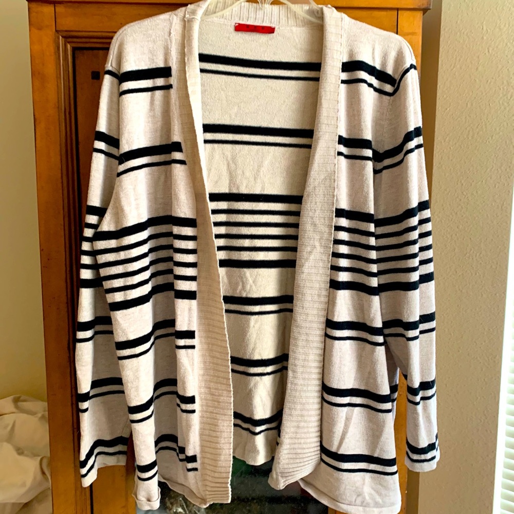RED Woman cardigan 2X beige/black